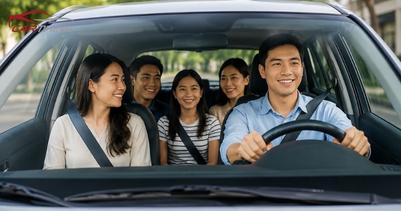xe 4 chỗ có chở được 5 người